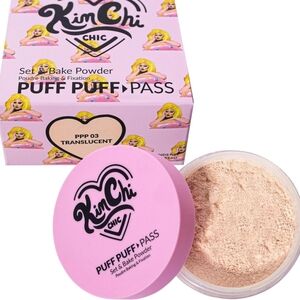 NWT Kim Chi Chic PUFF PUFF PASS set & bake powder PPP03 translucent .85oz